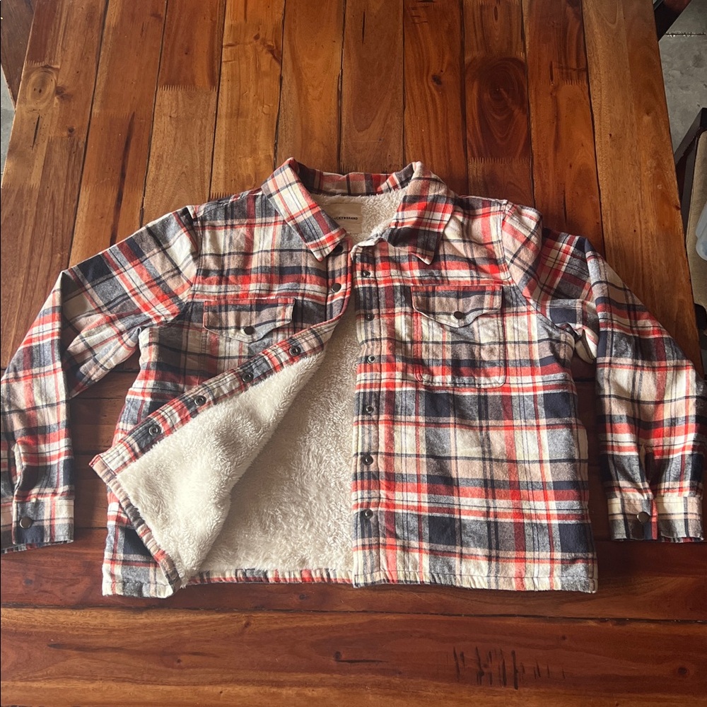 Lucky Brand Red and Black Plaid Jacket